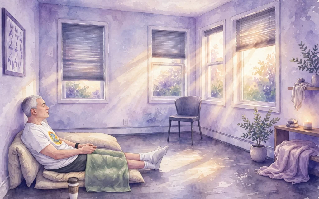 Illustration for Ross's meditation story at Long Island Meditation